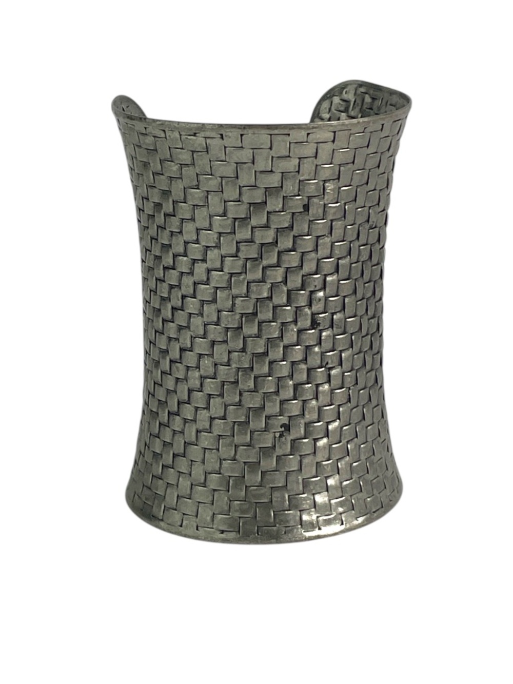 Vintage Antique Silver Textured Cuff Bracelet